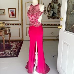 Beaded pink dress